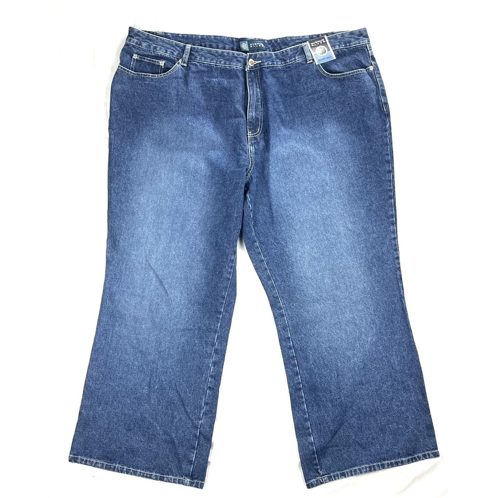 NWT Avenue Blues Womens 26 Average Bootcut Jeans 100% Cotton Rhinestone Pockets